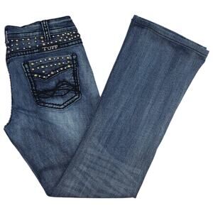 Cowgirl Tuff Co Jeans Women's 27x30 Bootcut Extreme Studs Low Rise Western Denim